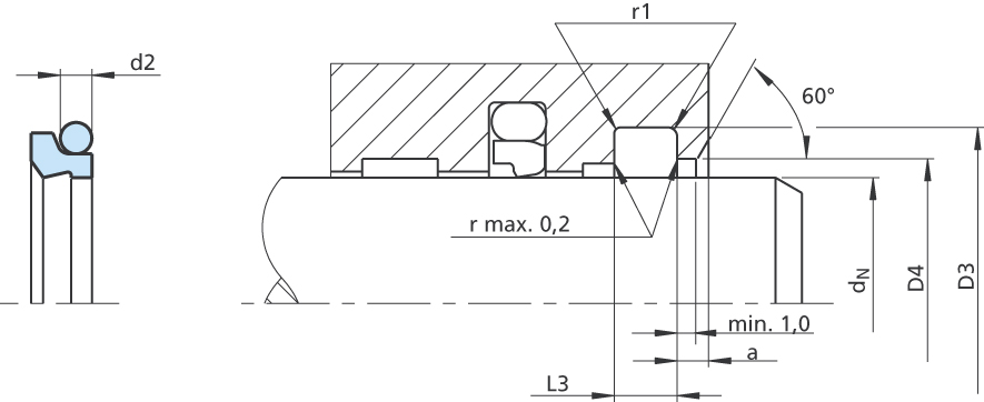 Turcon® Excluder® 500 - Incl. O-Ring